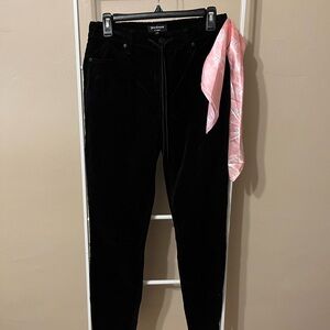 Juicy Couture Black Corduroy Pants w/ Pink Bow Women’s 28 Skinny